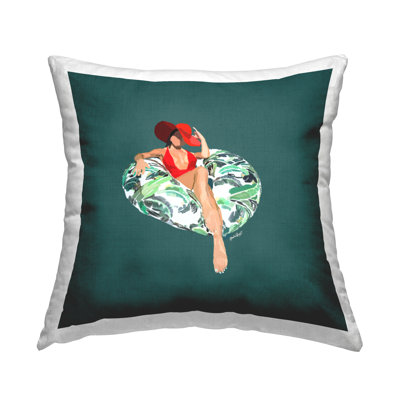 Polyester/Polyester Blend Throw Square Pillow Cover & Insert by Lil' Rue