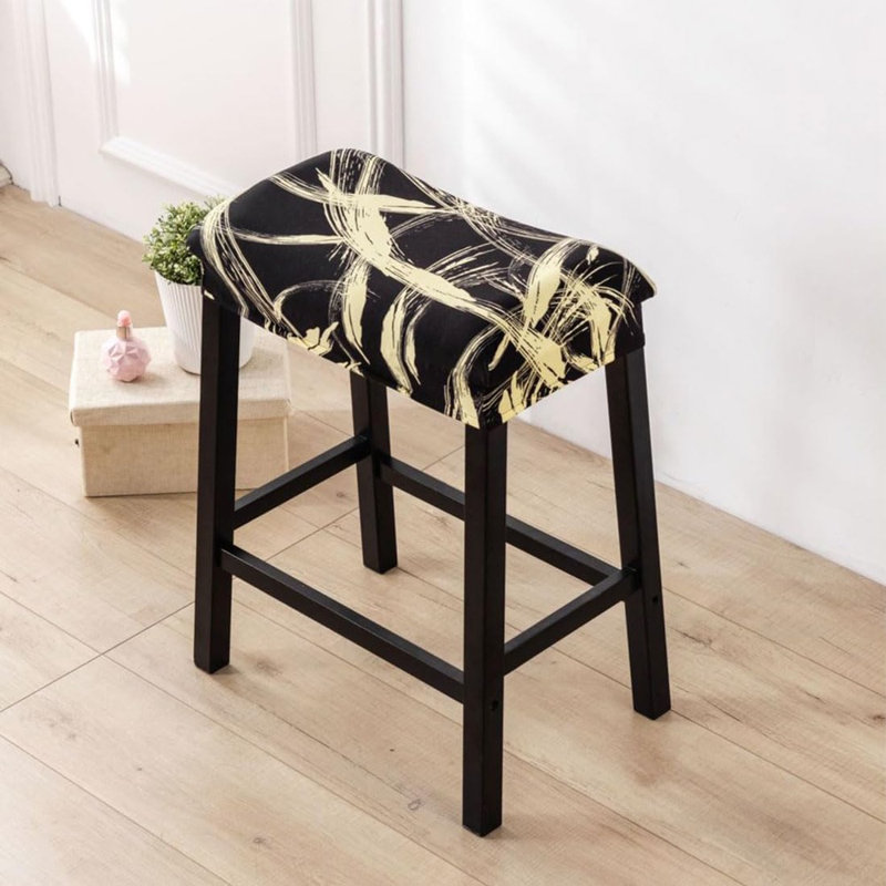 Bar Stool Cover Rectangle Set Of 4 Printed Stretch Counter Height Bar Stools Slipcovers Saddle Stool Slipcover Bench Seat Protector Backless Bar Stools Covers For Kitchen Counter