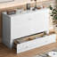  Grand lit escamotable Murphy avec station de charge et tiroirs de rangement, blanc-1118748100