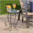 Charming Iron-Framed Ceramic Tile Side Table For Outdoor Styling
