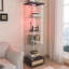 Vitrine moderne en verre avec tiroir en rotin-708046503