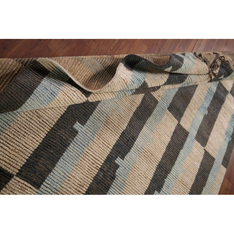 Tapis marocain moderne en laine fait à la main 6 x 10