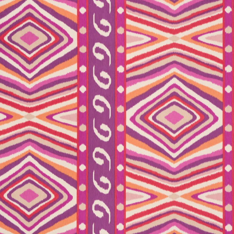 Tissu ikat Schumacher x Johnson Hartig Terence, Magenta