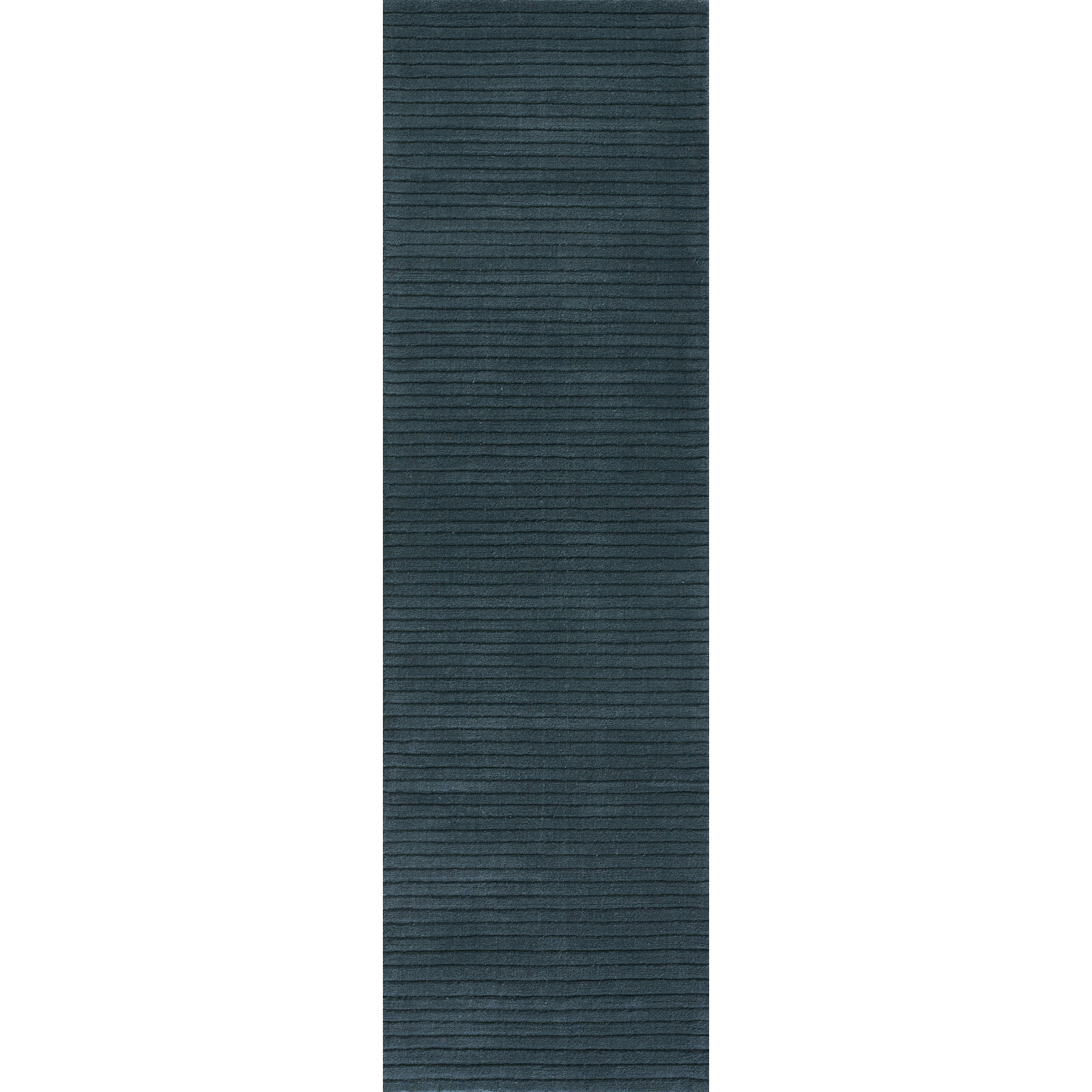 Guiness Handmade Wool Blue Rug, Runner 2'6" x 8'
