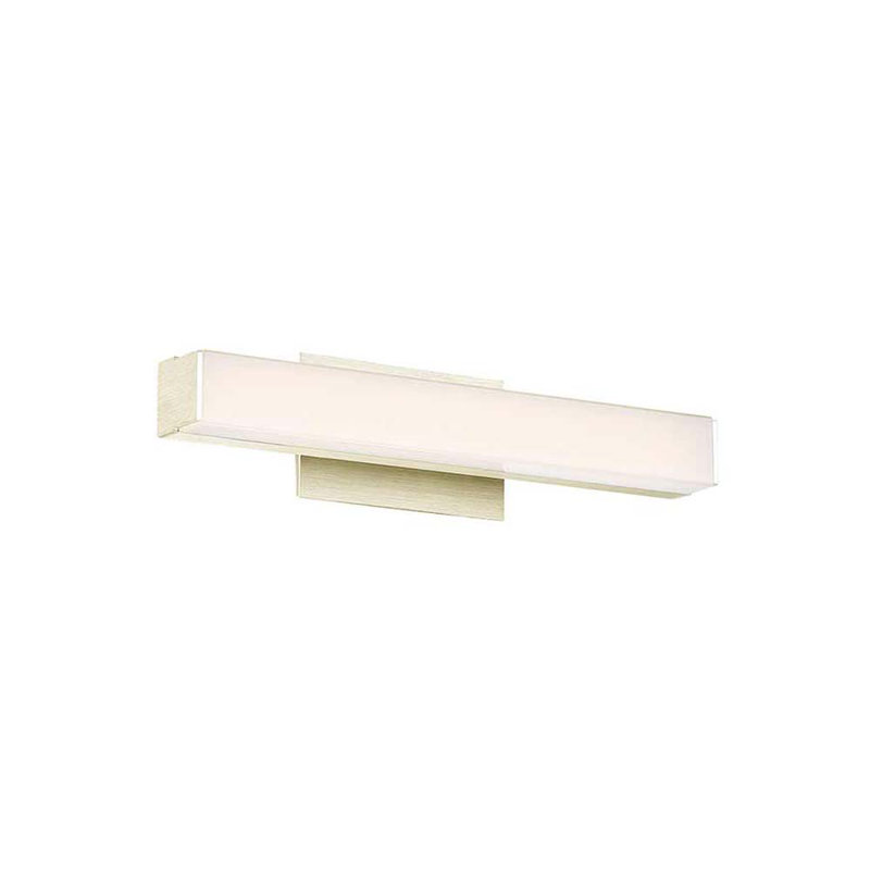 Brink 1 - Light LED Bath Bar, 2700K, Brushed Brass, 3" H x 12.56" W x 2.75" D