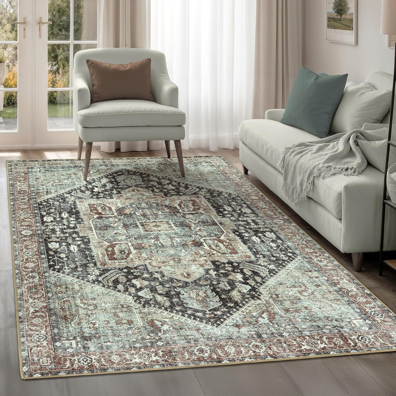 Abstract Area Rug, Rectangle 60 x 110 cm