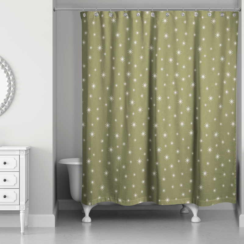 Rideau de douche simple Hosia, Vert