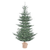 4' Green Alberta Spruce Artificial Christmas Tree with 150 LED Clear/White Lights with Stand