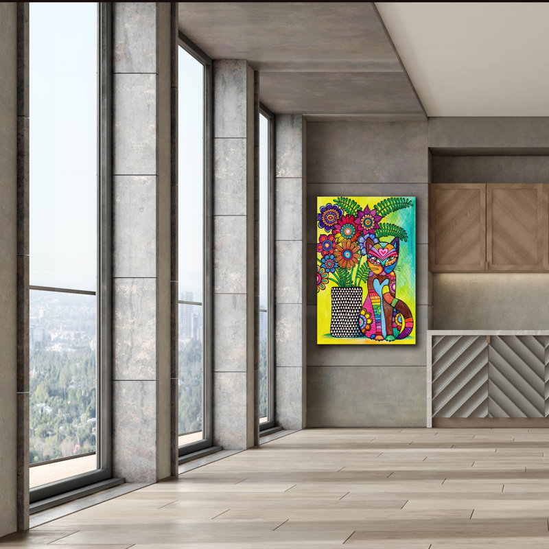 «Mums Flowers» par Hello Angel, art mural sur toile, H 60 po x l 40 po x P 1,5 po