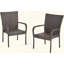 Chaises empilables en osier PE, ensemble de 2 pour l'extérieur, conception durable et peu encombrante-1194179649-1194179676