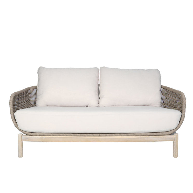 67" Acacia Outdoor Loveseat With Cushions