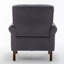 Fauteuil à structure en bois de bouleau massif, chaise rembourrée en mélange de polyester imprimé avec siège rembourré en mousse pour le salon et le bureau-1990282891