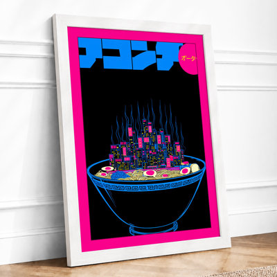 Neon City In A Dome Geometric - Print