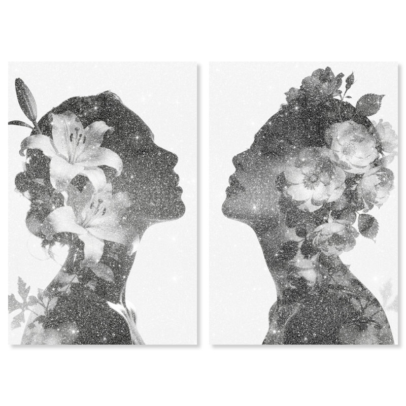 Nocturne Bloom Set Set by Oliver Gal, Gallery Wrapped, 30"H x 45"W
