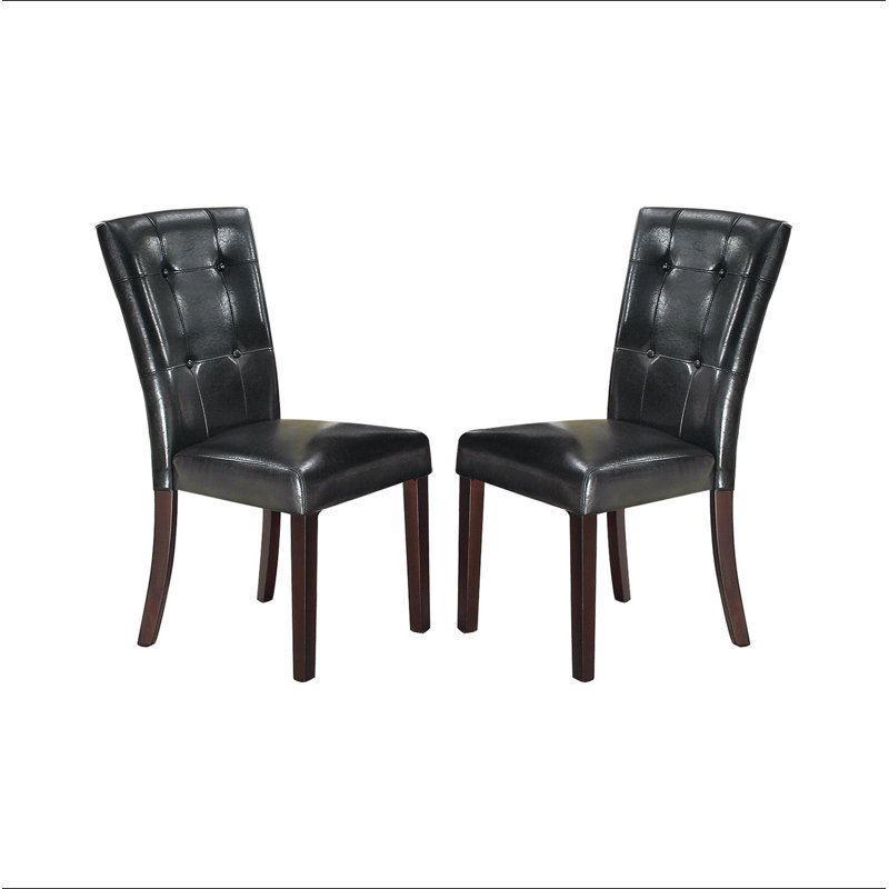 Chaise rembourrée en similicuir (ensemble de 2)