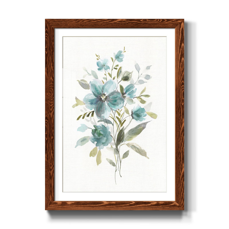 " Linen Botanical II ", 44" H x 31" W x 1" D, Maple