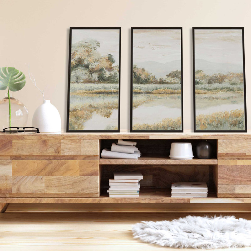 Rio Lindo - 3 pièces, reproduction encadrée sur toile, H 41,5 po x l 64,5 po x P 2 po