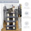 Gray Cat Relaxation Tree With 4 Steps, Scratching Post For Indoor Cats And Puppies Stair-Shaped Function Improving Tree, Gray, Steps