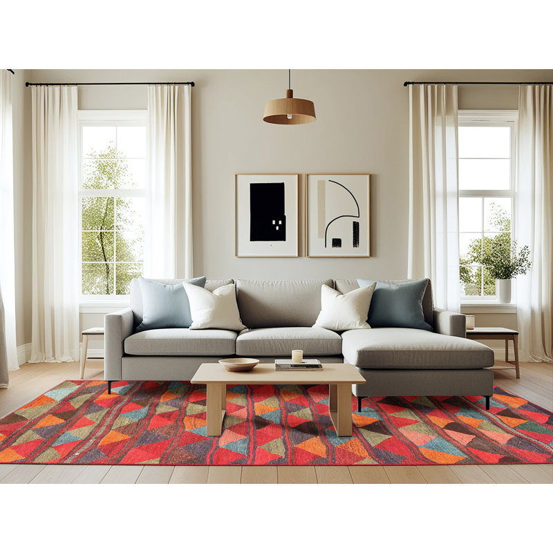 Southwestern Indoor Rug, Rectangle 6' x 9'