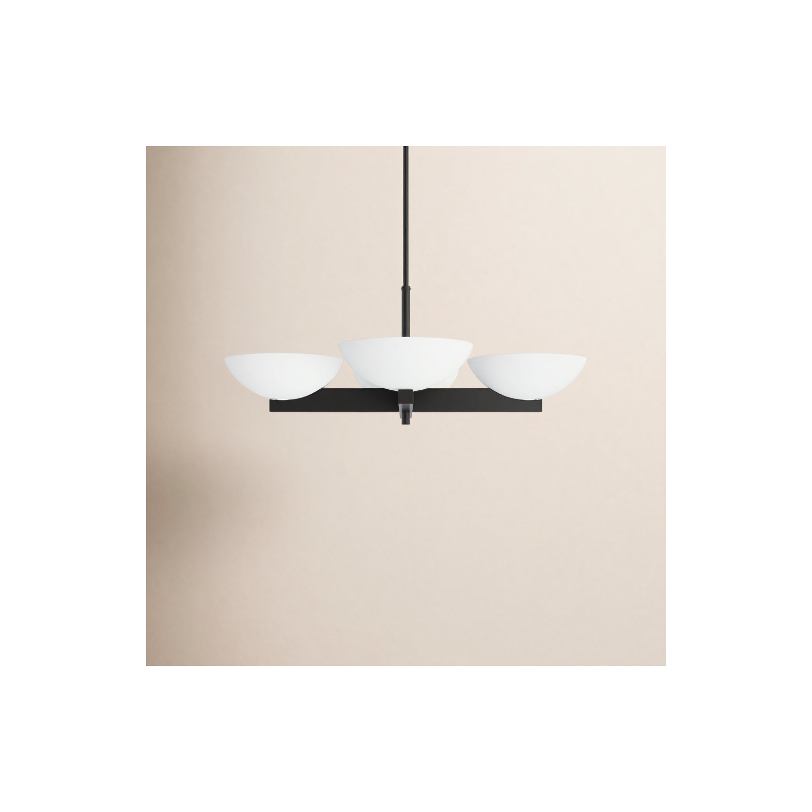 4 - Light Dimmable Geometric Chandelier, Black