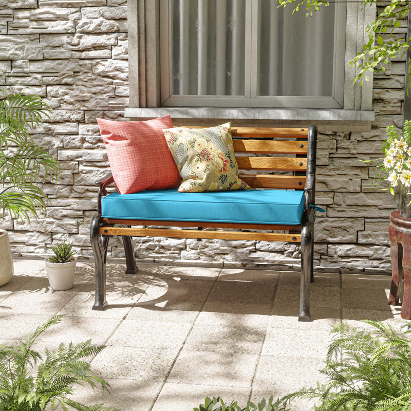 Outdoor Bench Cushion 36 X 18 X 3 Inch Indoor And Outdoor Seat Cushions, 36" W x 18" D, Lake Blue