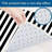 Black & White Stripe Kitchen Floor Mat Set of 3 for Kitchen & Hallway