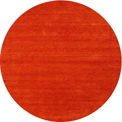 Tapis contemporain orange foncé