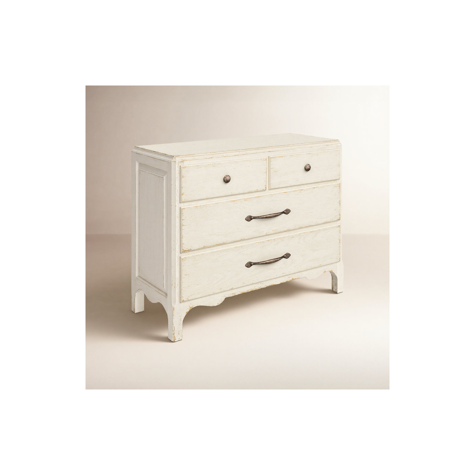 Alcy 4 - Drawer Nightstand, Cream/Beige