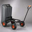 Chariot à benne de jardin en poly robuste avec capacité de 600 lb, poignée 2-en-1 et pneus de 10 pouces pour une utilisation polyvalente