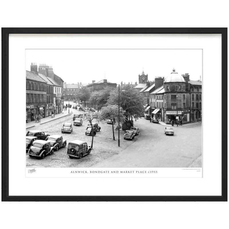 Alnwick, Bondgate And Market Place C1955 - Single Picture Frame Print, 45cm H x 60cm W x 2.3cm D