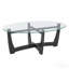 Table basse 48 "ovale en verre - petite - noire