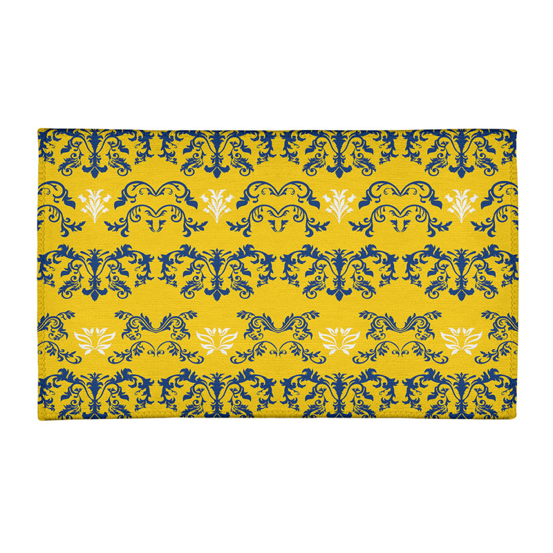 Damask Indoor Rug, Rectangle 2' x 3'
