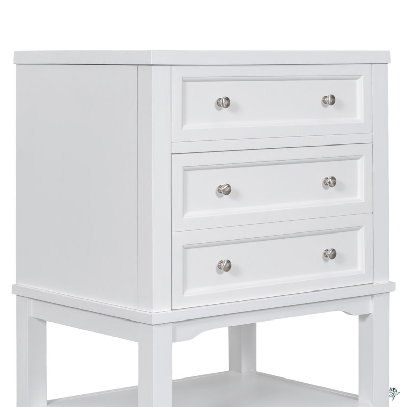 Meuble-lavabo de 24 po sans lavabo, base seulement, structure en bois massif, armoire de rangement de salle de bain avec tiroir et tablette ouverte