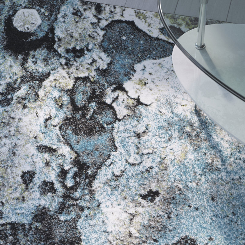 Glacier Performance Abstract Rug, Runner 2'3" x 6'