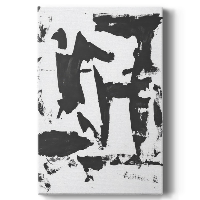 Toile tendue avec châssis abstrait CCXXLII - Prêt à être accroché, H 18 po x l 12 po