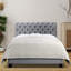 Structure de lit en tissu avec tête de lit ajustable Winston Porter-709296180-709296191