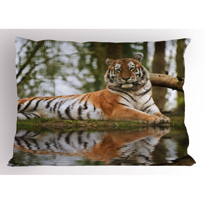 Tiger Polyester Sham Set, Twin
