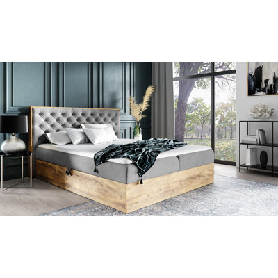 Boxspringbett Vanalstyne mit Topper und Bettkasten