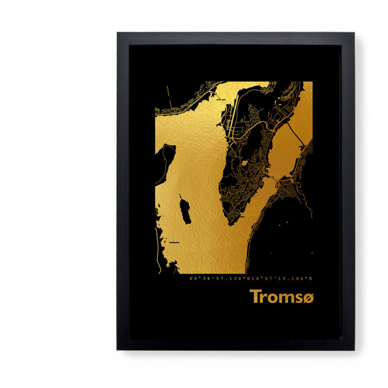 Tromso Card - Single Picture Frame Print, 42.5cm H x 32.5cm W x 3.5cm D