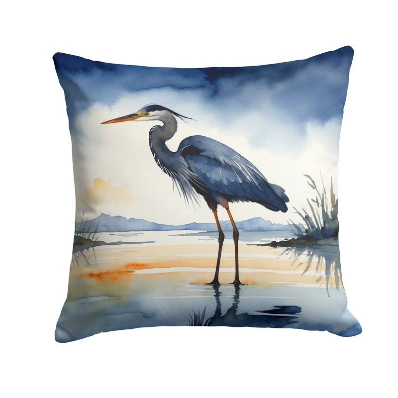 Coussin Blue Heron, Carré 18 po