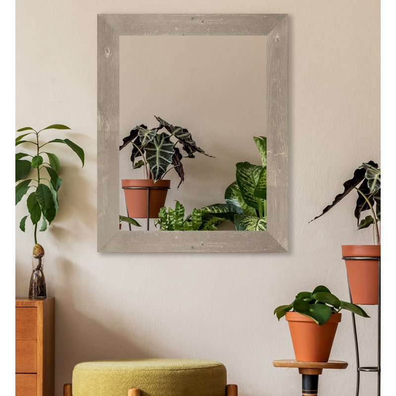 Miroir décoratif, 33 po x 48 po, Brun récolte