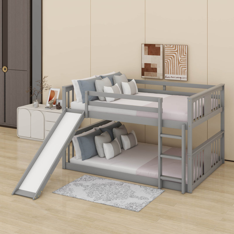 Full Over Full Bunk Bed With Ladder With Slide