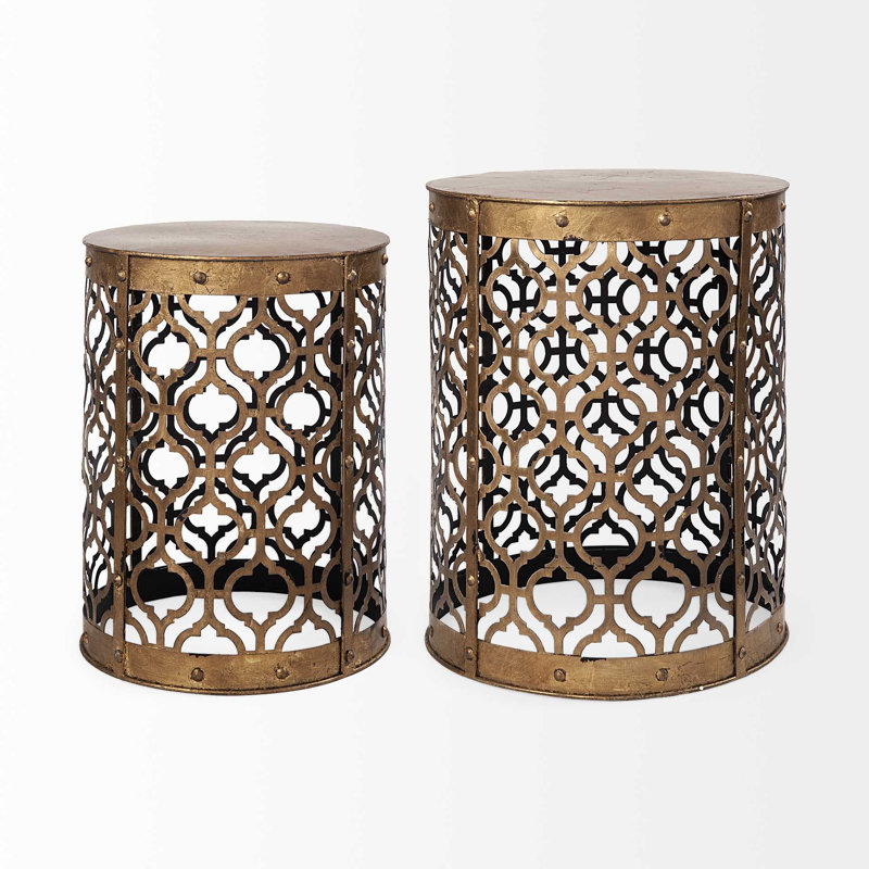 Crossley Iron Top End Table Set