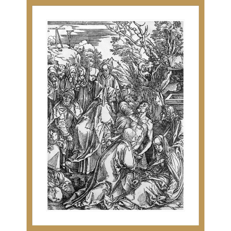 «The entombment of Christ» de la série «The Great Passion» par Albrecht Dürer, impression giclée sur cadre