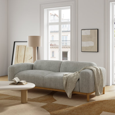 Andres Modern Curved 3 Seater Sofa with Deep Seat Comfort