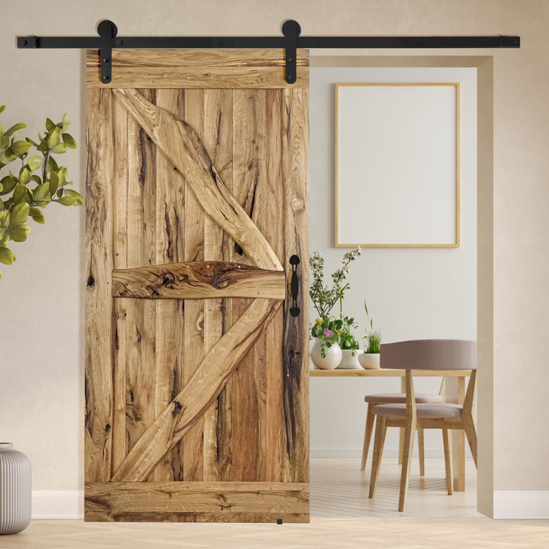 Foresta Solid Barn Door Prefinished, Natural Oil, 90cm x 210cm