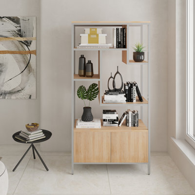  Gold Storage Rack With Door Cabinet