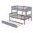 Twin Over Full Rubber Wood Bunk Bed With Trundle,  Convertible Bed, With Twin Size Trundle-106342069