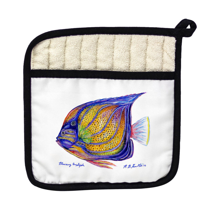 Betsy Drake Interiors Cotton Potholder, White