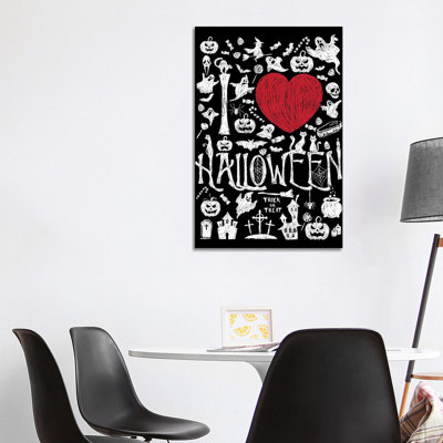 I Love Halloween by Antonio Camarena - Wrapped Canvas Gallery-Wrapped Canvas Giclée